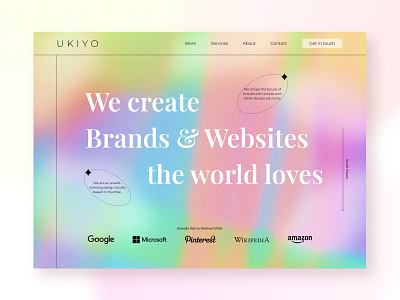 Design Studio Website agency website colorful ui design graphic design hero section typography ui user interface website design