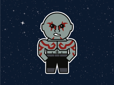 Drax Sticker action art cartoon character drax galaxy guardian movie space stars superhero
