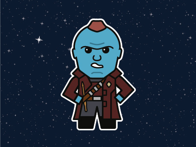 Yondu Sticker action art cartoon character galaxy guardian movie space stars superhero yondu