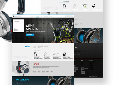 Category Page Redesign category design headphone interaction minimal mobile music presentation product ui uidesign webdesign