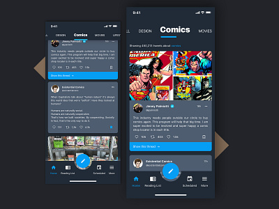 TWIT in Night app dailyui dark design interaction minimal mobile night presentation twitter ui uidesign