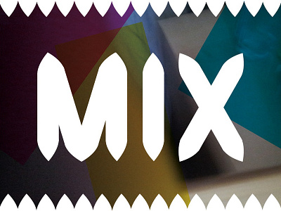 MIX brand funky logo mix round corner typography