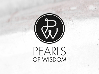 Logo Pearls of Wisdom by Debora Manetti on Dribbble