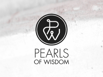 Logo Pearls of Wisdom brand debora manetti design logo studio kmzero
