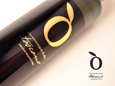 Olio "O" debora manetti label logo olive oil product tuscany