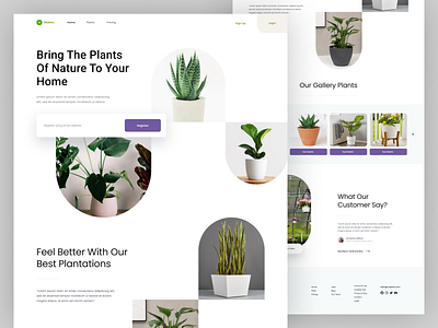 Landing Page For Plant Shop ui web design