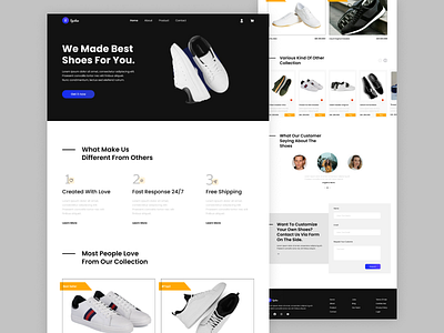Landing Page For Online Shop app landing page ui web design