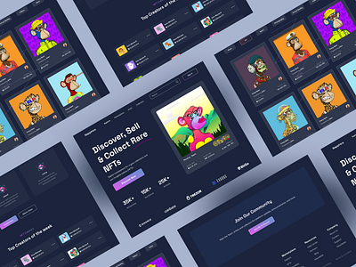 NFT Marketplace cryptocurrency figma design landing page nft landing page ui web design