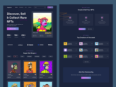 NFT Marketplace Landing Page