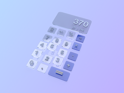 DailyUI 4 // Calculator 3d adobedimension calculator dailyui dailyuichallenge design uidesign uxui