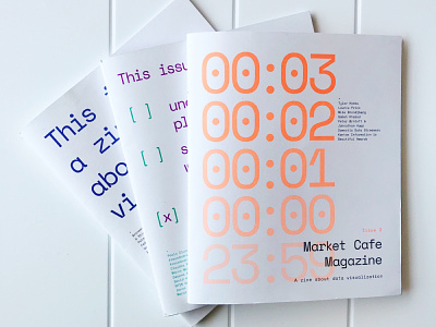 Market Cafe Magazine - A dataviz magazine cover data visualization dataviz magazine numbers pantone paper print typography zine
