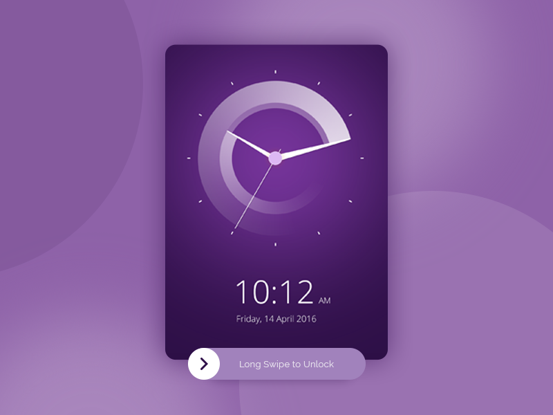 Lock Screen Time Clock designs, themes, templates and downloadable ...