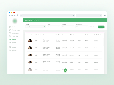 Inventory Dashboard clean dashboard design interface inventory management minimal simple stock ui web webapp