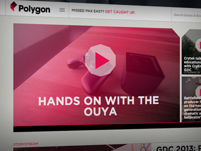 Polygon Video Player pink player polygon video