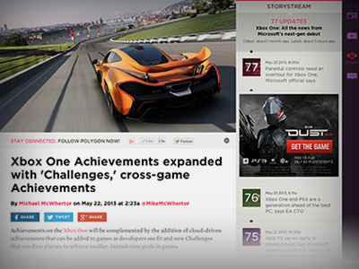 Polygon Article Redesign article games polygon redesign vox media