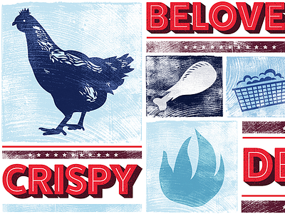 Nashville Chicken chicken illustration letterpress nashville typography