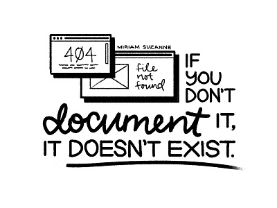 No Documentation, Doesn't Exist conference illustration lettering notes