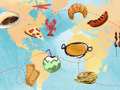 The Eater Guide to the Whole Entire World food illustration map world