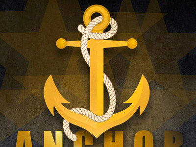 Anchor of Gold detail logo snip typography