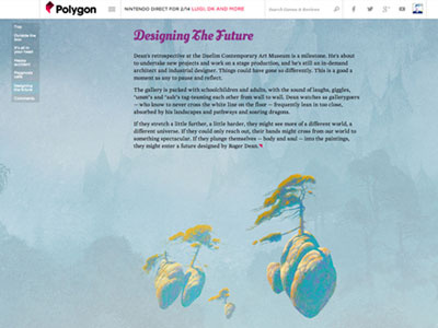 Roger Dean Feature Layout editorial design responsive design roger dean