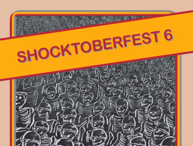 Shocktoberfest 6 (2021) Event Card avalon baseball card design graphic design halloween illustration memorabilia movie theater shocktoberfest typography