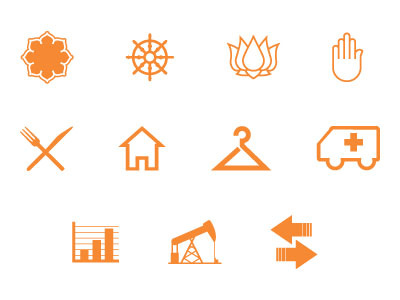 More Icons buddhist dharma dining graph home icon lotus navigation safety web