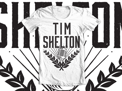 Tim Shelton Shirt apparel microphone music shirt tee wreath