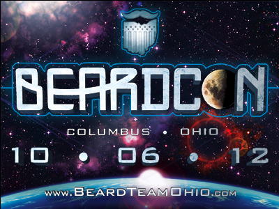 BeardCon Teaser beard columbus convention flyer metal ohio space