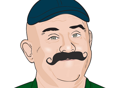 Albert Tablet Illustration illustration moustache mustache portrait tablet