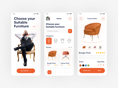 Furniture Shop Mobile App UI Design