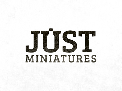 Just Miniatures Logo Design blackwhite bottle branding design font hidden logo message miniatures negative re-branding space