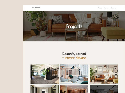 Mupando - Portfolio Website Template interior design portfolio webflow