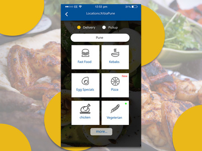 Food App Assignment mobile app design ui ux