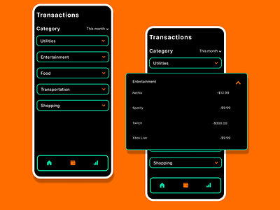 Personal Finance App Transactions app banking design figma finance mobile ui ux