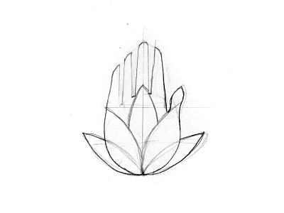 WIP: Brandmark Icon Sketch brandmark hand logo lotus medicine sketch wip