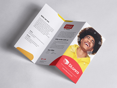 Brochure - Concept for DLonra author branding brochure design education flyer identity layout publishing trifold