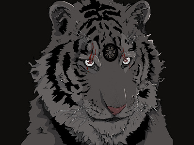 T I G E R . art cat design drawing graphic illustration tiger