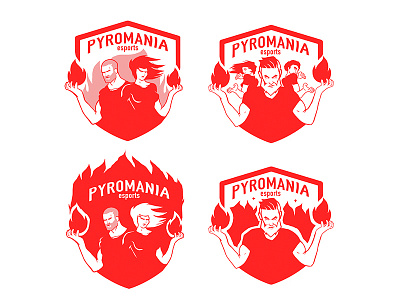 Pyromania - Concepts badge branding esports fire graphic illustration logo