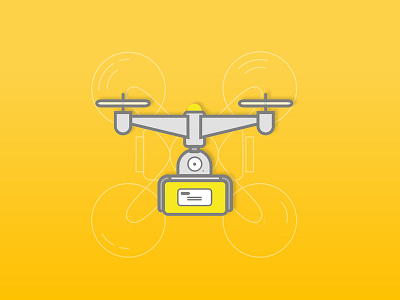 R E S I N . I O drone icon illustration robot tech vector