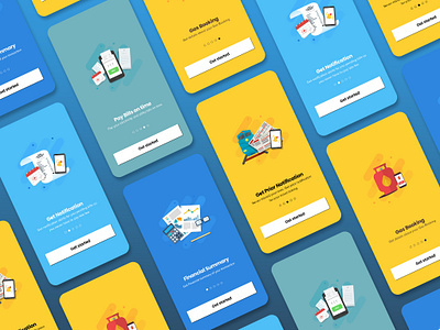 Mobile Payment App Splash Screens app design payment app ui uidesign