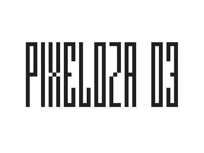 Pixeloza 03 digital display font experimental font font fontsphere.com futuristic font geometric minimal pixel typeface