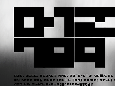 BAJT Font | Fontsphere.com 8 bit arcade font bajt bit byte digital display font geometric minimal design pixel font square font typeface
