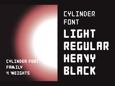 Cylinder Font Family cylinder display font experimental font futuristic font minimal modern rounded typeface