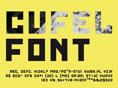 CUFEL Font bold console digital display futuristic game geometric headline minimalistic modular pixel square