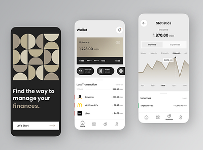 Wallet App app design ui ux