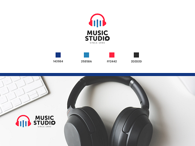 Music studio logo branding design graphic design logo