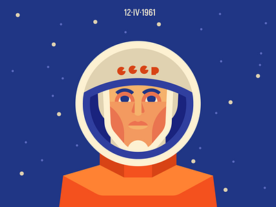astronautics day! astronaut character flat gagarin ildanflash illustration nasa space space day spaceman spacex