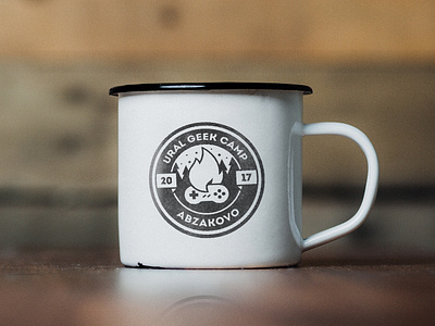 Ural Geek Camp Mug badge coffee coffee mug emblem enamel ildanflash logo logotype merch