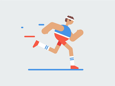 Morning Runner character flat ildanflash illustration run runner running vector