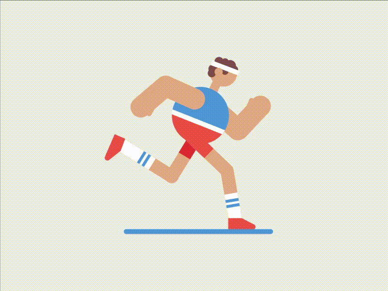 Morning Runner animation character flat ildanflash illustration motion run runner vector